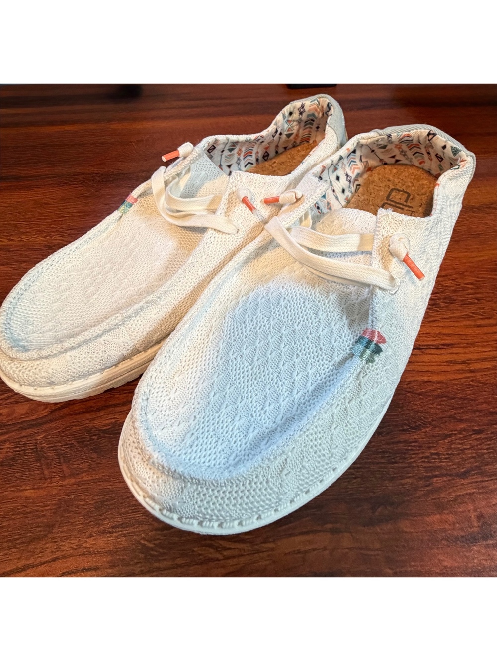Hey Dude Wendy Boho White Crochet size 9